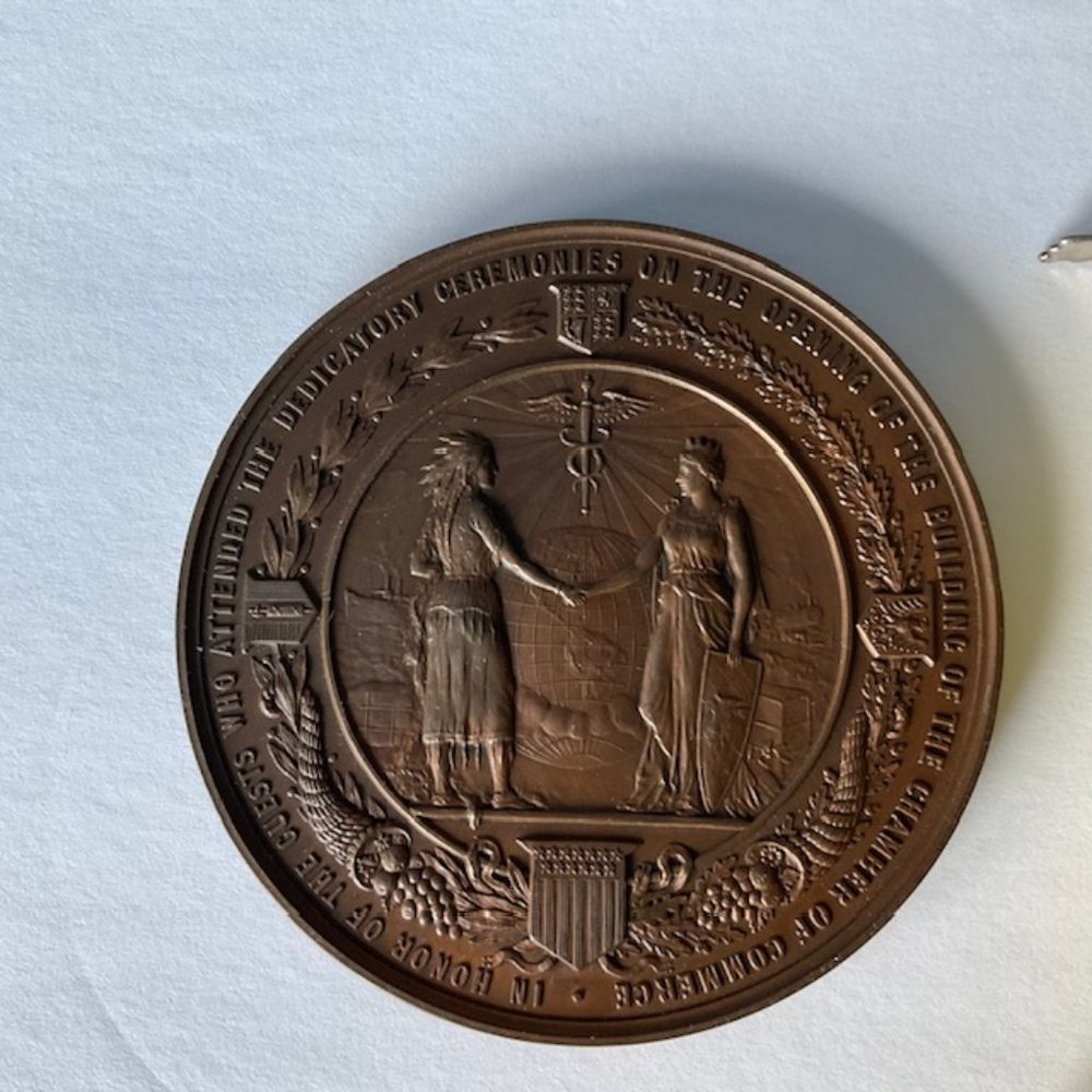 New York Chamber of Commerce Brass Medallion